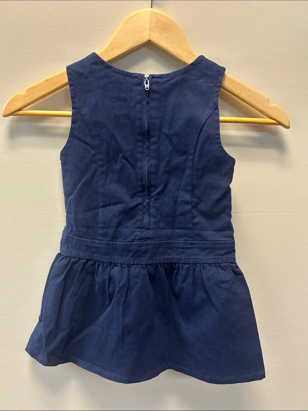 NWT The Children's Place Navy Sleeveless Bow-Waist Casual Dress